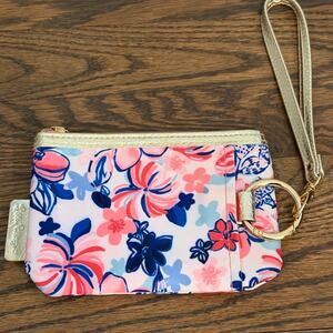 Lilly Pulitzer Zip Top Wallet Wristlet Resort White Party Like a Lobstar NWOT